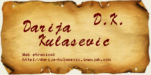 Darija Kulašević vizit kartica